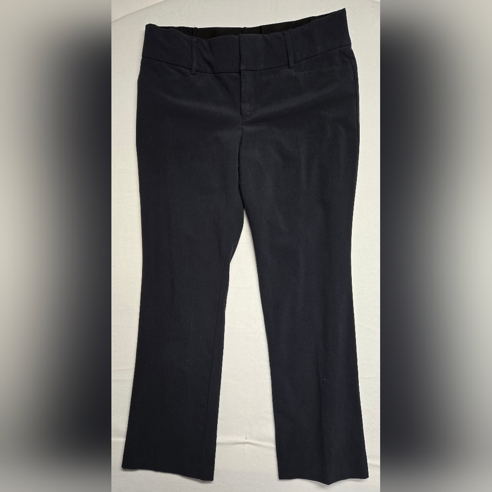 Nine West Bootcut 12 Navy Blue Trouser Pants Slimming Band Business Casual